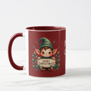 Mug Lutine de Noël mignonne tenant un panneau joyeux r