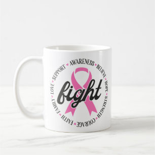 Mug Lutte Contre le Cancer du Sein Ruban Rose de Sensi