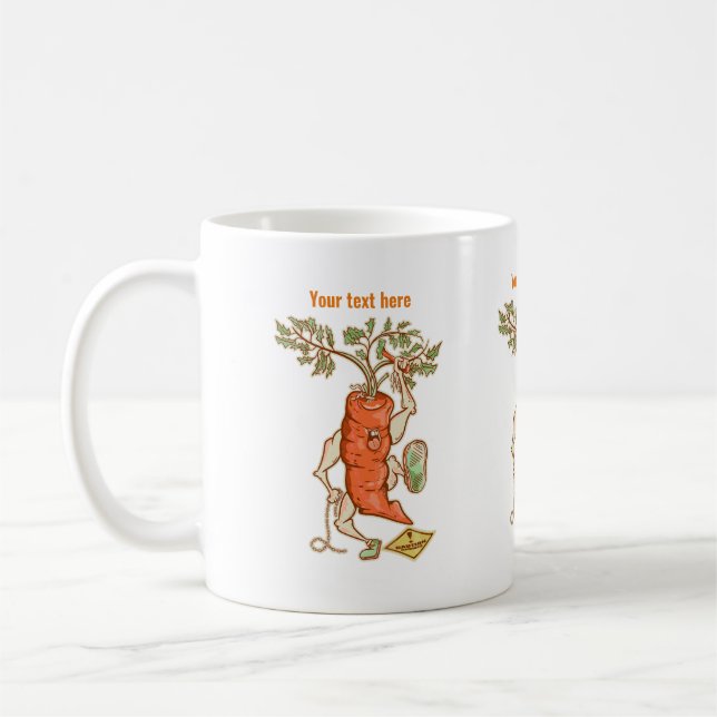 Mug Lutte contre les carottes Légumes amusants (Gauche)