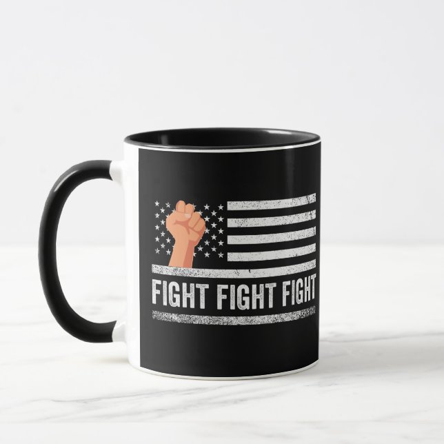 Mug Lutte contre Trump Drapeau américain Patriotique (Gauche)