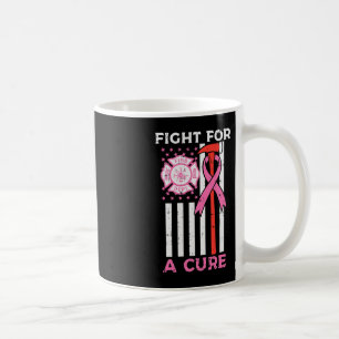 Mug Lutter Pour Un Pompier En Cure US Drapeau Cancer D
