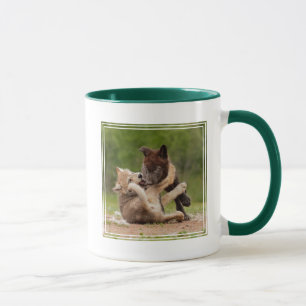 Mug Luttes de louveteaux gris