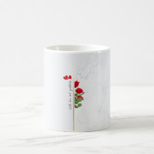 Mug Luxe en Marbre Doré – Cadeau Romantique de Rec