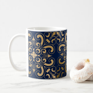 Mug Luxueuse Marine Ornate Gold