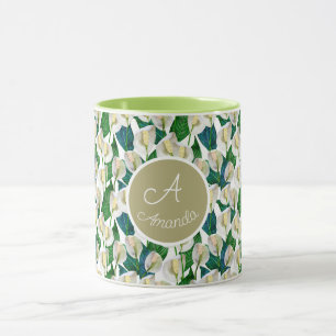 Mug Lys de paix blanc personnalisé