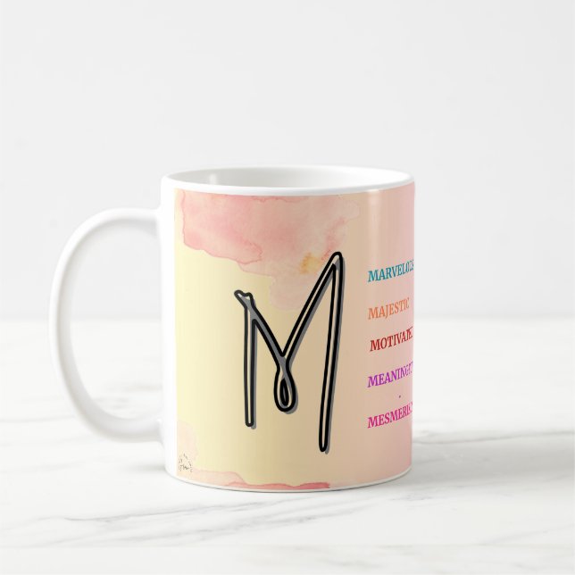 Mug "M" initial (11oz) (Gauche)