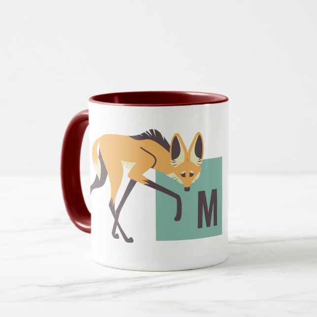 Mug M is for Maned Wolf (papaya) (Devant gauche)