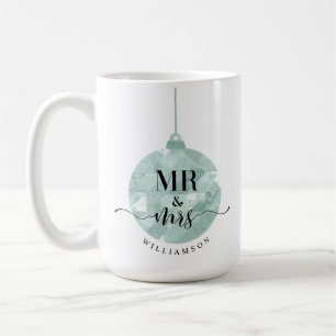 Mug M. & Mme   Élégant Chimmering Turquoise Gold Newly