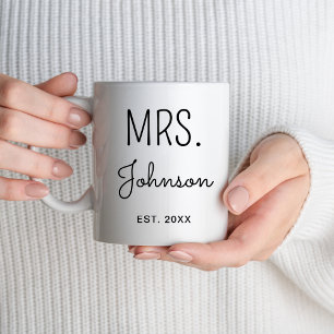Mug M. Mme Newlysée Lune de miel Mariage Cadeaux Fianç
