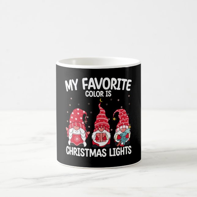 Mug Ma Couleur Préférée Est Les Lumières De Noël Gnome (Centre)