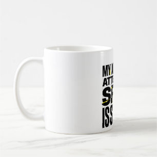 Mug Ma durée d'attention est courte Citation drôle bru