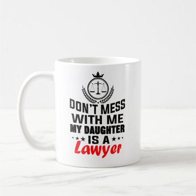 Mug Ma Fille Est Un Don D'Avocat Pour Maman Papa (Gauche)