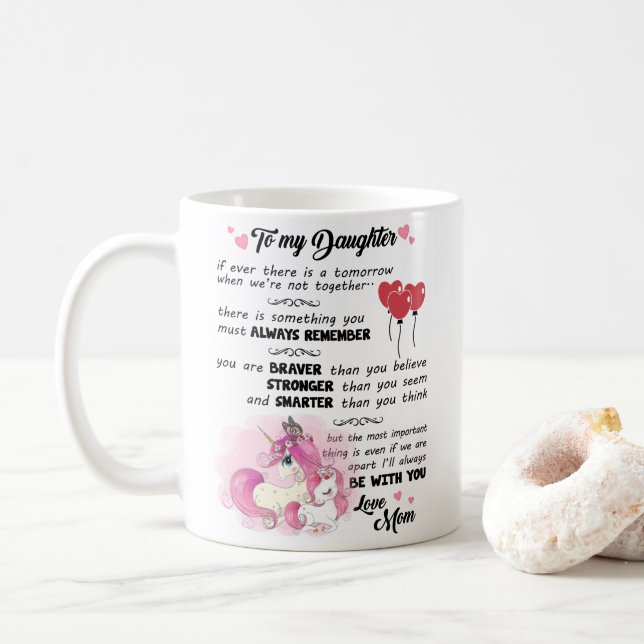 Mug Ma Fille-Tu Es Plus Brave Que Tu Ne Crois (Avec donut)