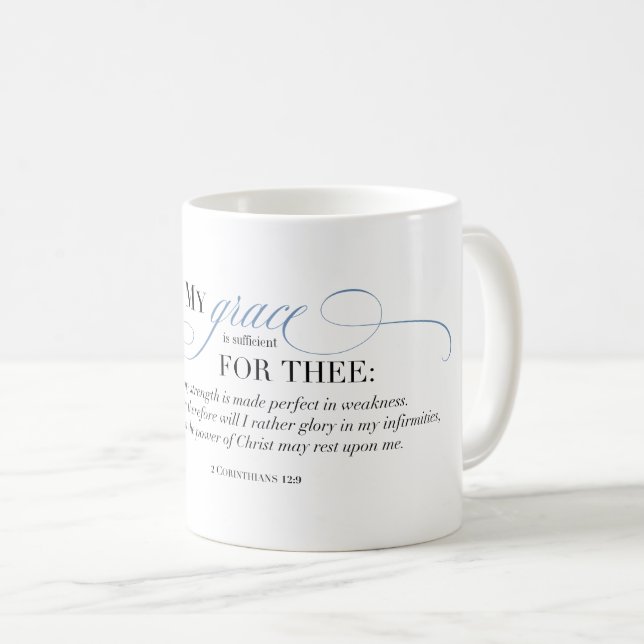 Mug Ma grâce est suffisante pour Thee (Devant droit)