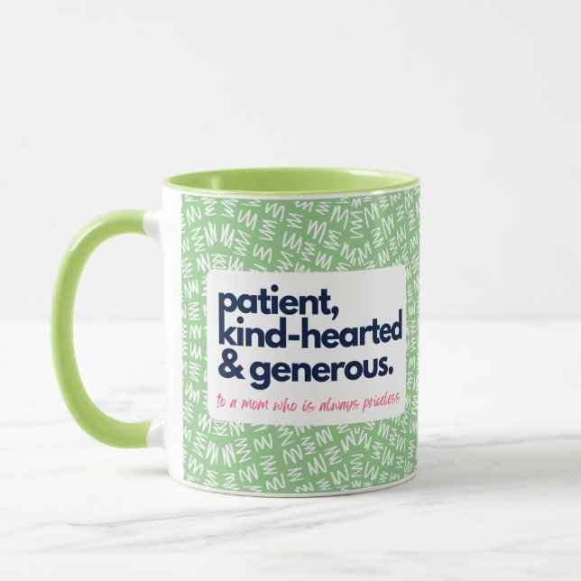 Mug Ma maman est malade sans prix, gentille et généreu (Gauche)