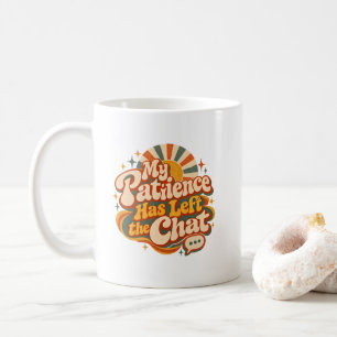 Mug Ma patience a quitté le chat - Drôle Rétro 70s