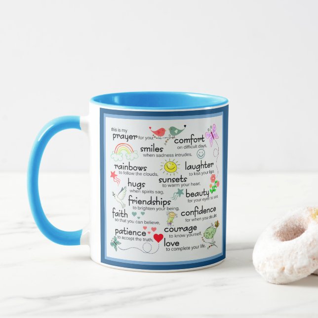 Mug Ma Prière Pour Vous Bénédiction (Avec donut)