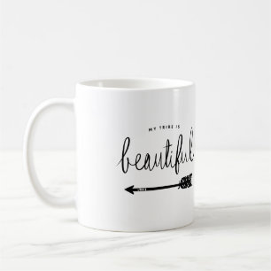 Mug Ma tribu est bel Main-En lettres élégant
