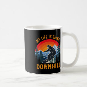Mug Ma vie va descendre Hiver Snowboard Sport