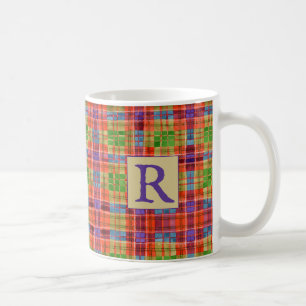 Mug MAC RAE TARTAN Musique blanche + Initiale