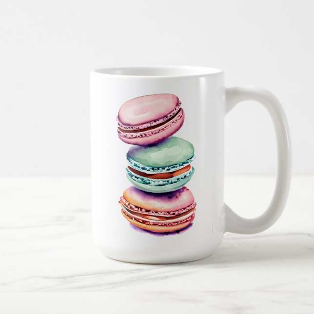 Mug Macaron aquarelle vintage (Droite)