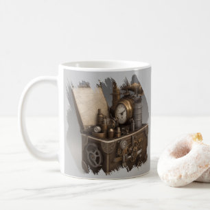 Mug Machine à temps Steampunk - Vintage coffre au trés
