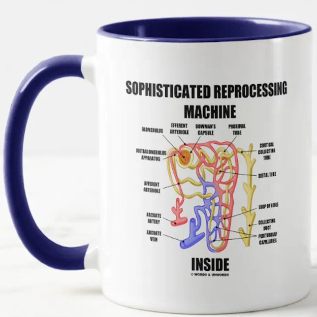 Mug Machine de retraitement sophistiquée à l'intérieur (No need to be a nephrologist to express your renal attitude with this nephrological attitude mug!)