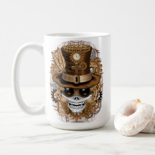 Mug Machine rétro Voodoo à vapeur crâne