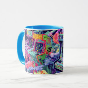 Mug Machines d'arcade rétro dans l'espace