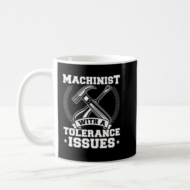 Mug Machiniste drôle avec problèmes de tolérance CNC M (Gauche)