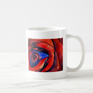 Mug Macro rouge rose abstraite peinture d'art