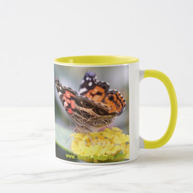 Mug Madame peinte par Américain Butterfly Lifecycle (Droite)