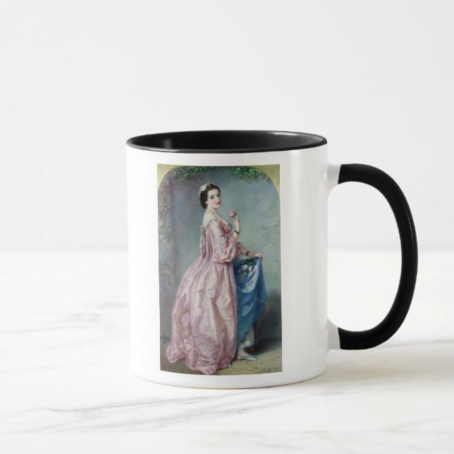 Mug Madame tenant des fleurs dans son jupon (Droite)