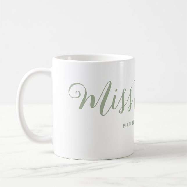 Mug Mademoiselle à Madame Écriture Moderne Bohème Ente (Gauche)