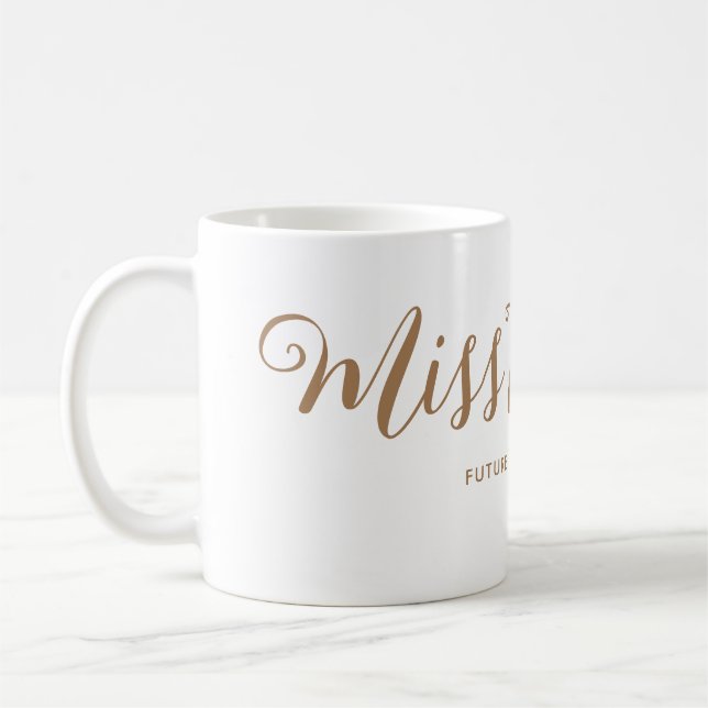 Mug Mademoiselle à Madame Écriture Moderne Bohème Ente (Gauche)