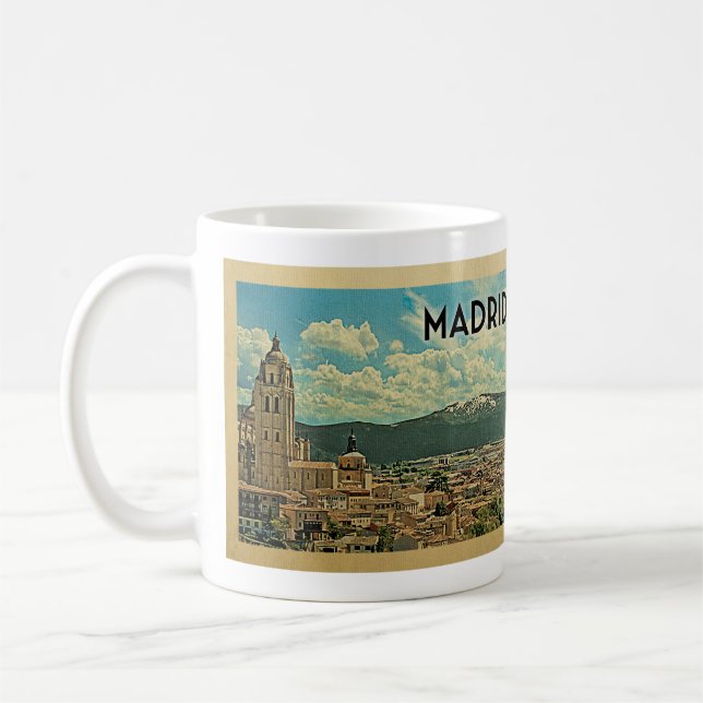 Mug Madrid Espagne Vintage voyage (Gauche)