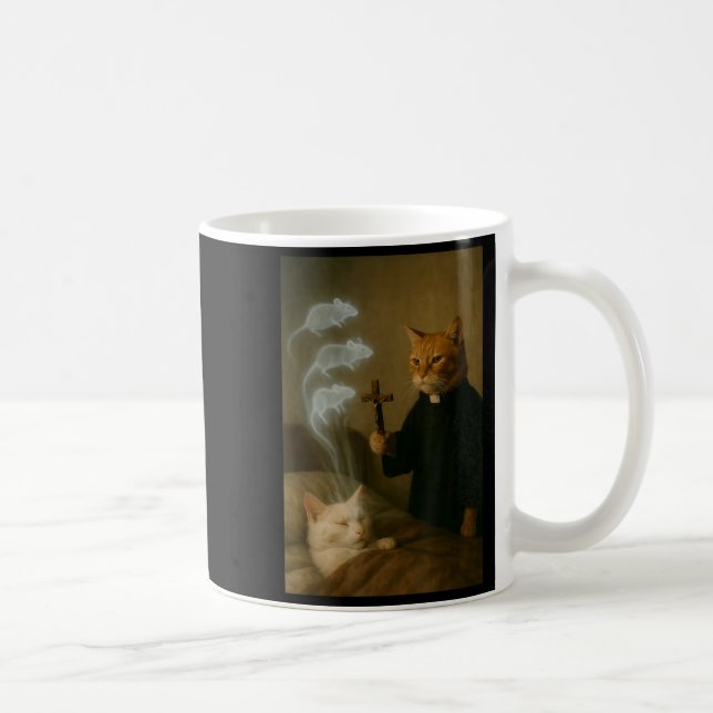 Mug Mage Cat Meme Cat Exorcism Mouse Funny Fantasy Hum (Droite)