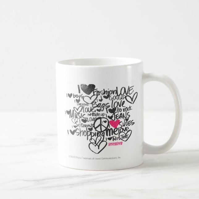 Mug Magenta de graffiti (Droite)