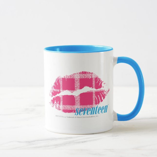 Mug Magenta de plaid (Droite)