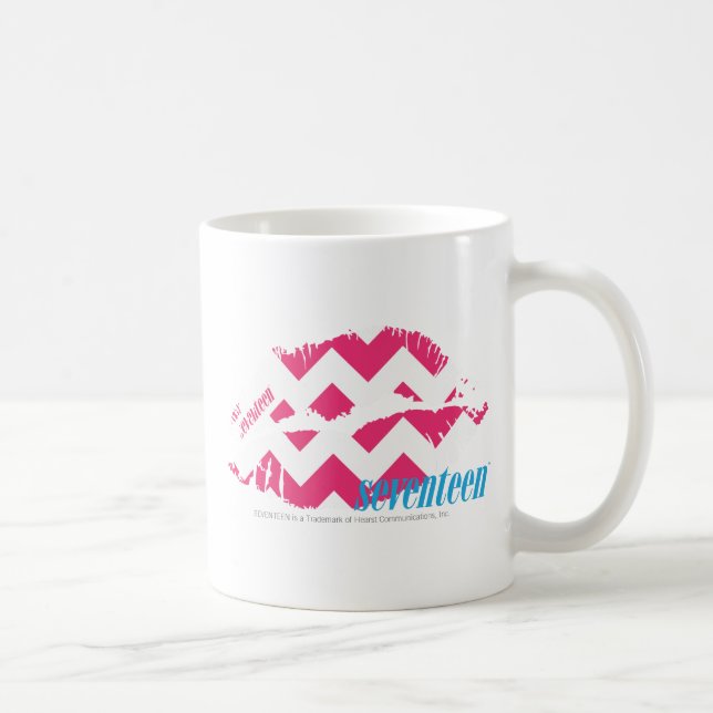 Mug Magenta de zigzag (Droite)