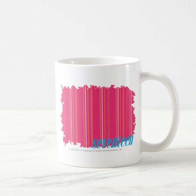 Mug Magenta mince 2 de rayures (Droite)