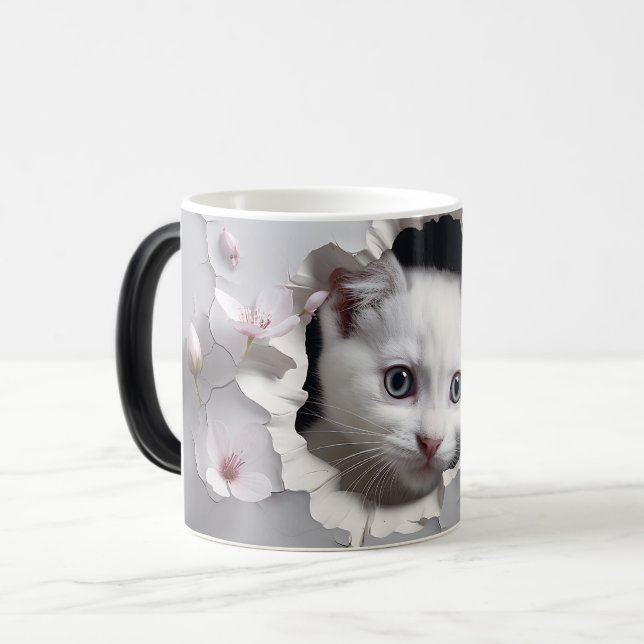 Mug Magic 3D cat Verwandlungstasse (Vorderseite Links)