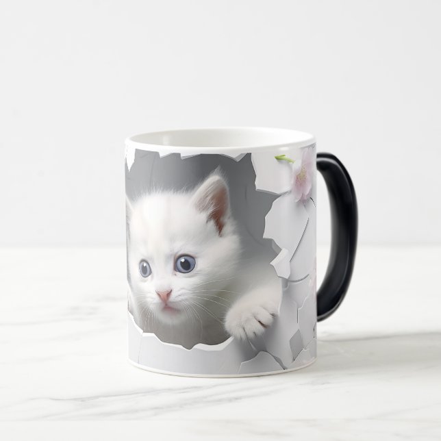 Mug Magic 3D cat Verwandlungstasse (VorderseiteRechts)