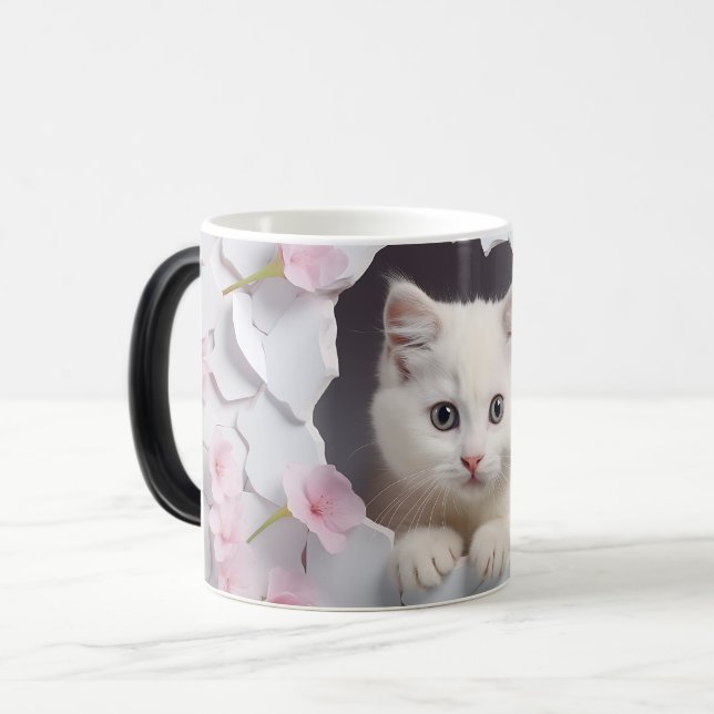 Mug Magic 3D cat Verwandlungstasse (Vorderseite Links)