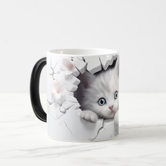 Mug Magic 3D cat Verwandlungstasse (Vorderseite Links)