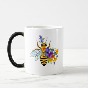 Mug Magic Abeille à fleurs avec plantes sauvages