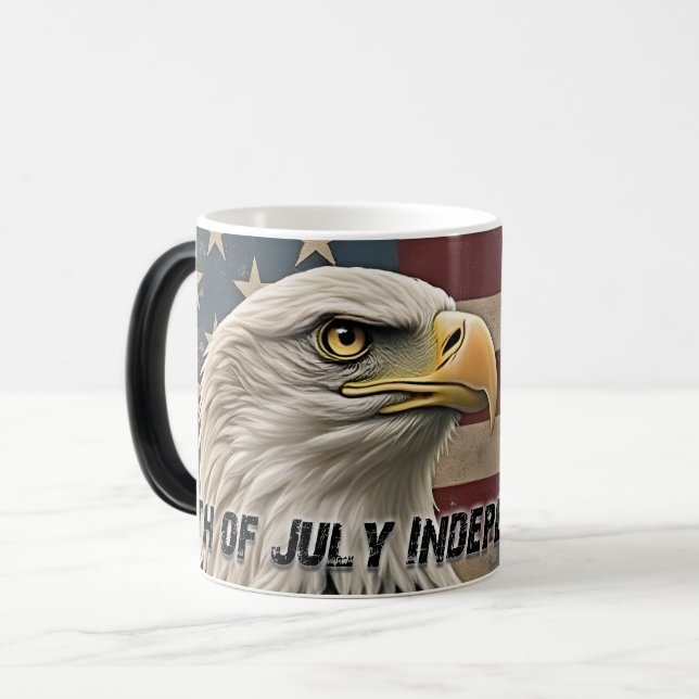 Mug Magic Aigle et drapeau majestueux - Esprit de liberté (Devant gauche)
