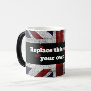 Mug Magic Ajouter du texte sur le drapeau anglais Jeu d'orei