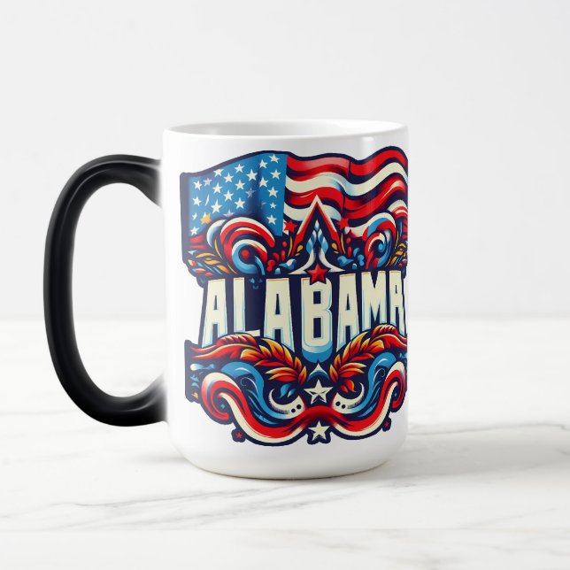 Mug Magic Alabama patriotique Design décoratif Abstrait (Gauche)