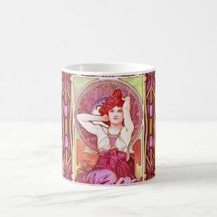Mug Magic Alphonse Mucha Améthyst Floral Vintage